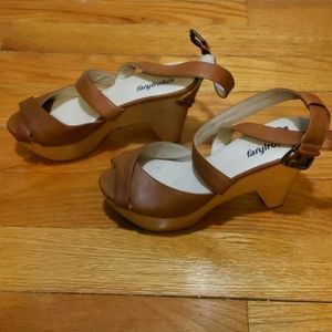 Farylrobin Omari platform heels, worn once Sz 8